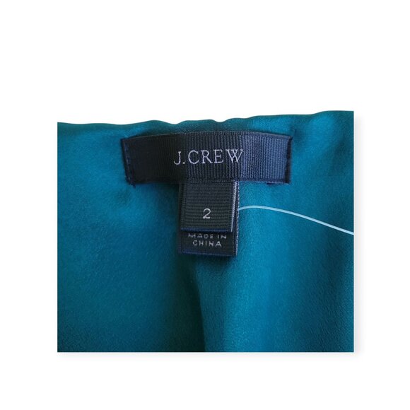 JCrew sleeveless evergreen velvet peplum tank top size 2 NWT Holiday Party Decor - Picture 5 of 11